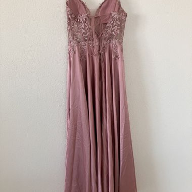 Mascara Kleid lang, altrosa, Grösse 40