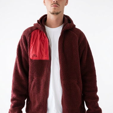Sweat à capuche en polaire Nike Bordeaux