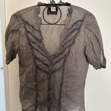 Camicia Blusa da Donna Grigia