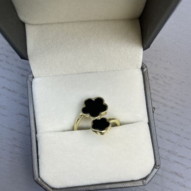 Trebol Ring Black