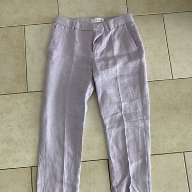 Leinenhose violett