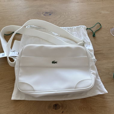 Sac Lacoste bandoulière blanc