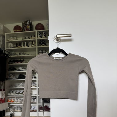 Langarm Crop Top
