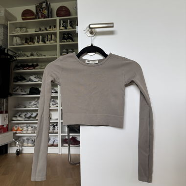 Langarm Crop Top