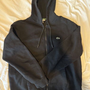 Black Lacoste Zip Hoodie