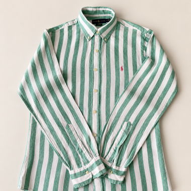 Camicia a righe Ralph Lauren M slim fit 100% lino