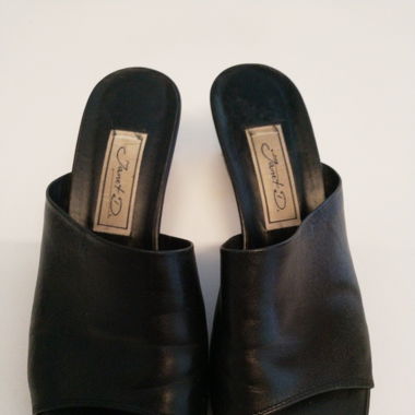Janet D. Damenschuhe schwarz mit Absatz 
