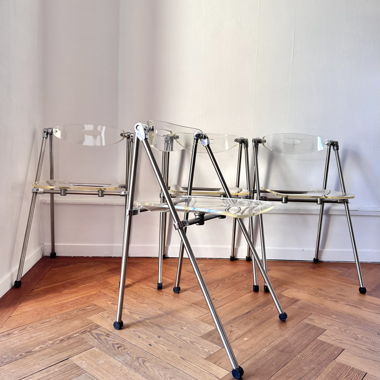 Set mit 4 Klappstühlen Eda Giancarlo Piretti