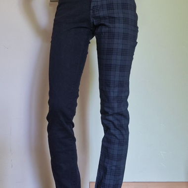 Black Plaid Skinny Pants