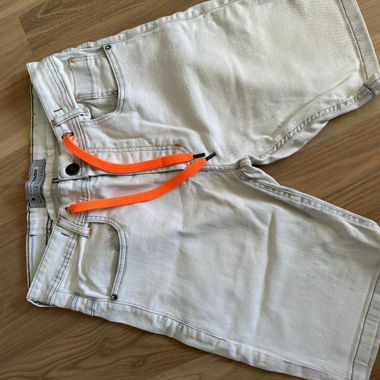Weisse Jeans-Shorts