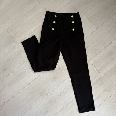 Stoffhose schwarz dehnbar