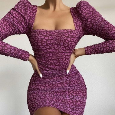 Minidress leopardo rosa