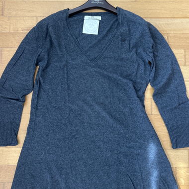 Abito sottile Thomas Burberry in miscela di lana grigio scuro