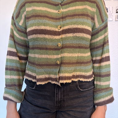 Striped Knit Cardigan