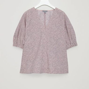 COS Bluse rosa gemustert 