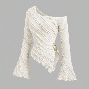 White One-Shoulder Blouse
