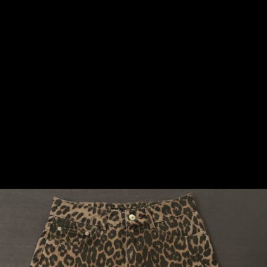 ZARA GEPARD JEANS SKIRT XS