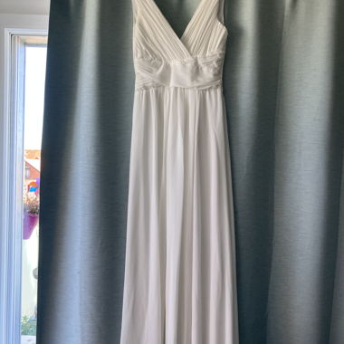 Robe longue blanche mariage taille 38