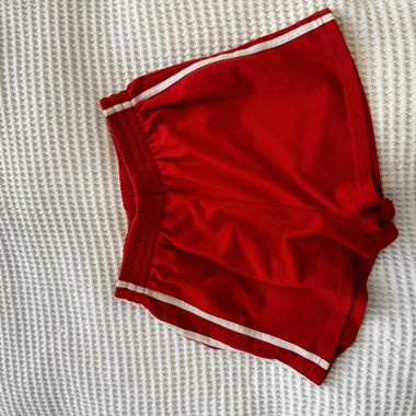 Red sports shorts