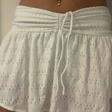 Jupe mini blanche style boho chic