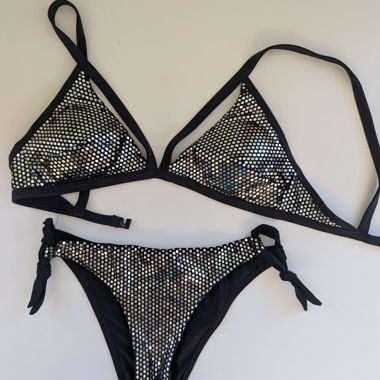 Bikini pailleté noir