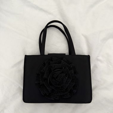 Sac avec fleur en strass