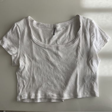 Weisses H&M Crop Top Divided, Grösse L