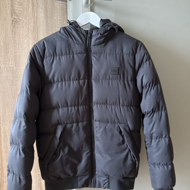 Black Hooded Puffer Jacket