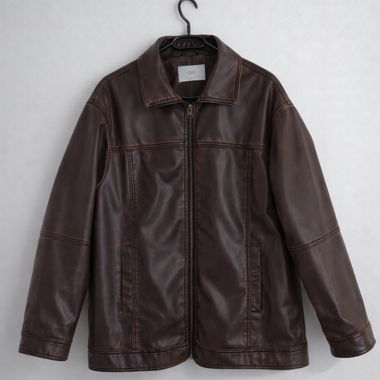 Brown faux leather jacket