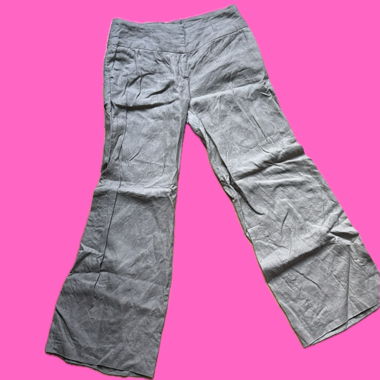 Dark beige wide-leg pants