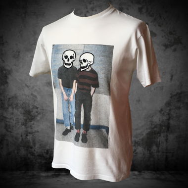 T-Shirt The Kooples Skull Weiss Herren S