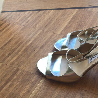 Silver Jimmy Choo heels