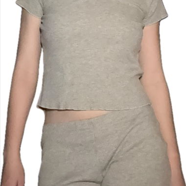 Ensemble pyjama deux pièces gris