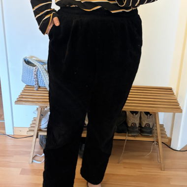 Black Uniqlo Cord Trousers