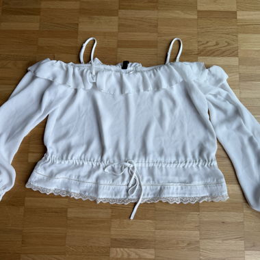 white off-shoulder blouse