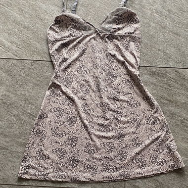paisley loungerie slip dress