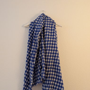 Sciarpa Lili Pepper a quadri blu-bianco