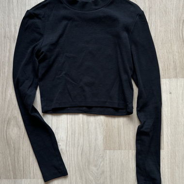 Crop manica lunga nero Even&Odd