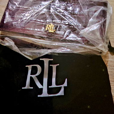 Ralph Lauren Handtasche Croc burgundy