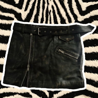 Black Leather Skirt