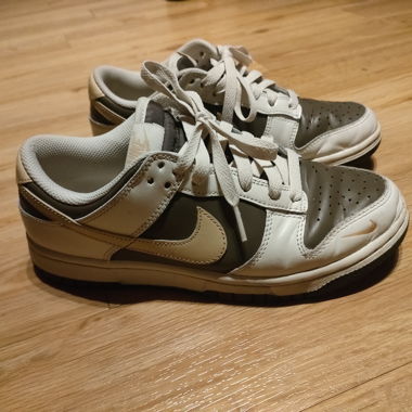 Baskets Nike Dunks Low 38, marron blanc beige