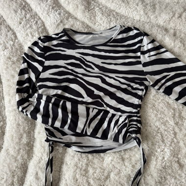Crop top con stampa zebra