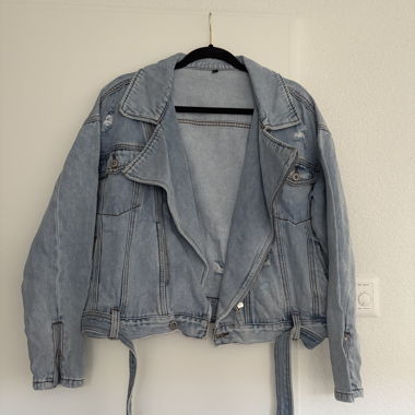 Giacca di jeans con cintura