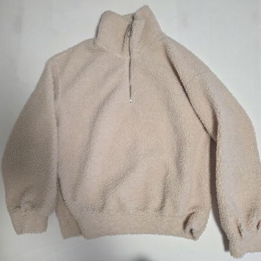 Maglione in pile Teddy beige