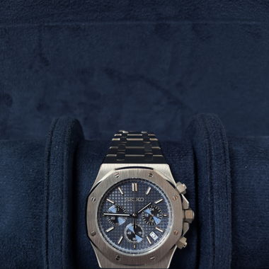 Seikoak chronographe blue dial
