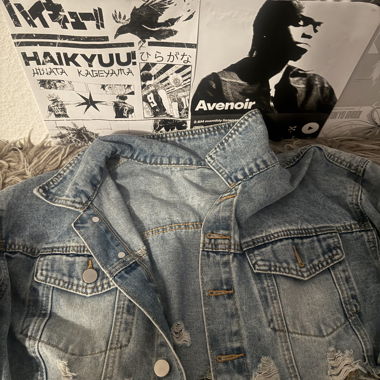 Giacca di jeans distressed