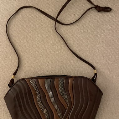 Borsa a tracolla marrone vintage