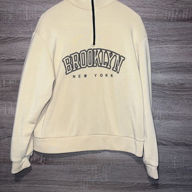 Felpa Brooklyn con mezza zip