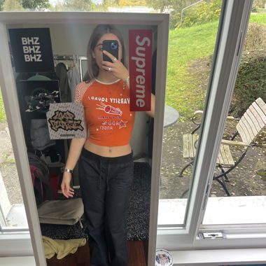 Orange croptop/ baby tee