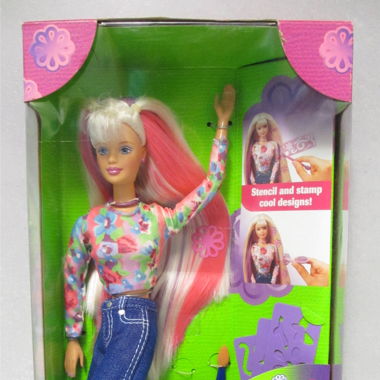 1998 Mattel Happenin' Hair Barbie Blond Gelenk